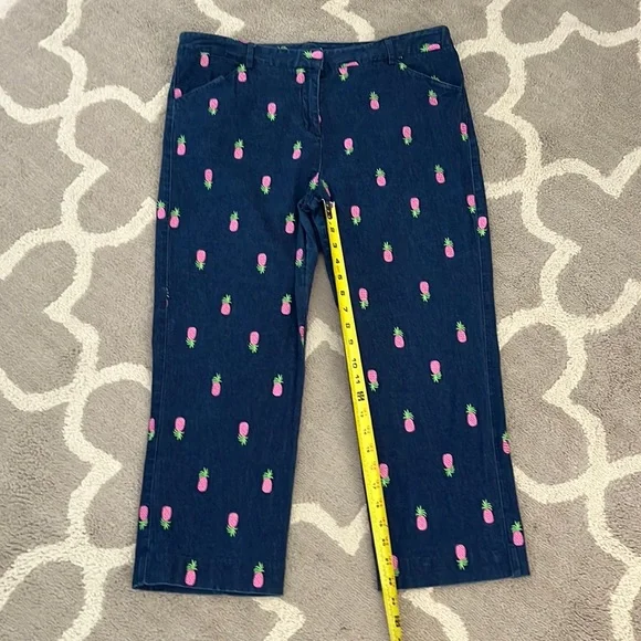 Lilly Pulitzer jeans cropped Capri length size 14 - Picture 3 of 5